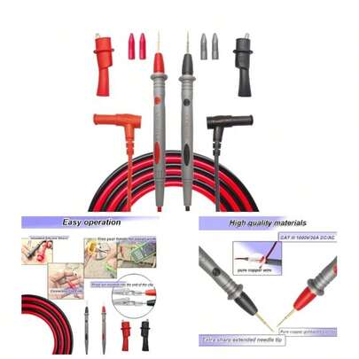 Professional Multimeter Leads 1000V 20A, Leads Kit, Ultra - Gold - Plated Probes, Silicone Meter Leads Fluke, AstroAI, Multimeter Automotive Testing Upgraded