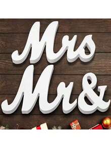 1 Set Of Mr&Mrs Wooden Wedding Decoration Set, Wedding Table Sign With Letter Decoration, Wooden Stand-Alone Letters For Photo Props, Rustic Decoration, Wooden Letters For Main Table Wedding, Anniversary Party Valentine's Day Retro Commemorative Party Favors Best Gifts, Wedding Decor, Home Decor, Room Decor Bride Birthday Graduation Birthday Decorations Party Decorations Bachelorette