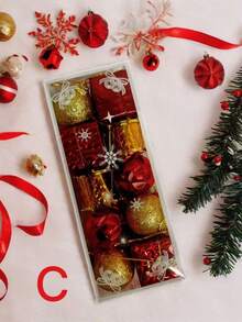 20 piezas/Caja 4cm/5cm Bolas de Navidad a prueba de roturas en miniatura, adecuadas para decoración del hogar, habitación, pared, oficina, exterior, árbol de Navidad, ideal para Año Nuevo, inauguración de casa, Navidad, boda, fiesta, regalos festivos, creando un ambiente festivo - Multicolor - Ver 4