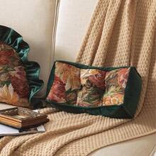 Decorative Print Pillow, Home Bedroom, Office, Nap, Sofa Cushion, Lumbar Pillow 40*20 - Peony Green - View 2