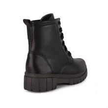 Domidona Women's Children's Ankle Boots, Elegant And Comfortable, Fashionable Winter High-Top Tractor Boots - 黑色 - 查看 4