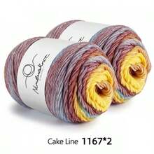 2/4-Piece Beautiful Colorful Cake-Style Cotton Yarn Set Wool 10.00%, Acrylic 25.00%, 65.00% Cotton. Ideal For DIY Crochet Sweaters, Scarves, Halloween Decorations, Crochet Projects, Gift Sets, Wedding Guest Handmade Souvenirs, Mother's Day/Teacher's Day Gifts, Dolls, Spring Dolls. Gradient-Colored Cake Yarn, Medium-Weight Dyed Gradient Yarn, Fairy Tree Yarn. Graduation Season Handmade Knitted Scarf Yarn. Shawls, Hats, Blankets, Small Doll Gifts. - DGX-1167 - 查看 12