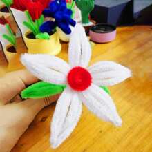 300 Stücke Pfeifenreiniger Basteln Chenille Stämme weiß 6MM X 12 ZOLL verdrehbare Stämme für Basteln und Kunst biegsame Modellierstäbe 300 Stücke weiß