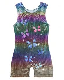 MENKEY Gymnastics Leotard - Various Styles - Children's One-Piece Style - Professional Tight-Fitting Suit - Bicycle Tight Suit - Suitable For Children's Clothing - Girl's Halloween - 藏蓝色 - 查看 5