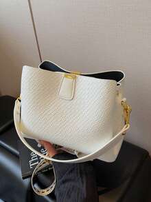 1 Stück Damen PU-Leder Geflochtene Umhängetasche, Kratzfest und Abriebfest, Leicht, Großer Stauraum, Geeignet für Camping, Einkaufen, Pendeln, Arbeit, Dates, Tägliche Reisen, für Damen