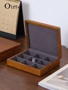 Oirlv 1 PC Wooden Jewelry Box Organizer Ring Necklace Earring Bracelet Box Jewelry Storage Multi Display Jewelry Box Organizer Case ,The Elegant Jewelry Organizer Box Can Be Used To Store Rings,Earrings,Brooches And Other Exquisite Jewelry