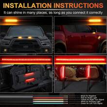 Tira De Luz Led Motocicleta Stop Intermitente Universal Cool - 1 pieza - Ver 7