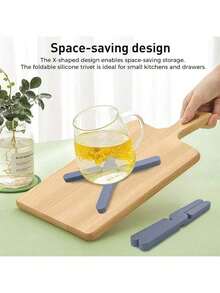 1pc Crosshatch Placemat | Heat Resistant Foldable Non-Slip Protective Mat For Kitchen Tabletop - Multicolor - View 5