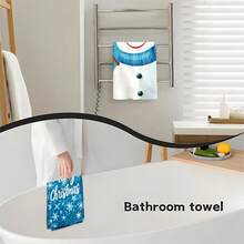 2 buc/100 buc prosoape de bucătărie și lavete cu model de fulgi de zăpadă de Crăciun fericit, potrivite pentru decorarea interioară în restaurante, bucătării și băi, decorare pentru petreceri, cadouri de festival, ca un cadou