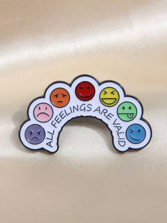 1pc Fashionable Attractive "Mood" Letter Enamel Brooch, Suitable For Backpacks & Clothing, Unique Design Lapel Pin For Women Dress Accessories Pin For Clothes Bag Charm School Office Accessories Shirts Jacket Jewelry Christmas Halloween Clothes Pin Funny Cute Teacher Gifts