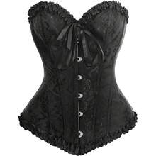 Women's Waist Cincher Bustier Boned Corset With  Design In 2025 - Đen-2 - Xem 1