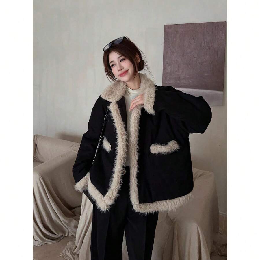 Women Outdoor Winter Coats - Black - View 1