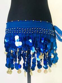 肚皮舞亮片流苏裙，时尚肚皮舞腰裙 - 彩色 - 查看 12