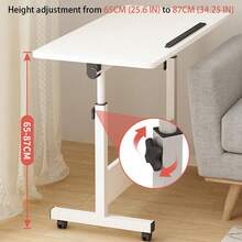 Adjustable Standing Desk, Mobile Stand Up Desk With Wheels, Portable Home Office Computer Workstations For Sitting And Standing - Maple - View 6