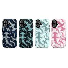 Whale Shark Coral Reef Phone Case, Ocean Sea Tough Phone Case, Blue Fish Cover, Gift For Him For Her, Phonecover For Iphone 16 15 14 13 12 11 Pro Plus...And - 混合色1 - 查看 1