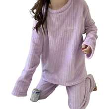 pijama teddy juvenil  dos piezas acanelada - Lila Púrpura - Ver 2