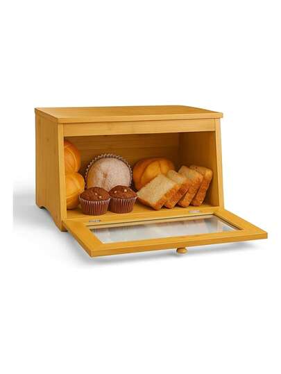 Panera de Bamboo con Ventana Transparente (28 * 38 * 21 cm). Bluelander
