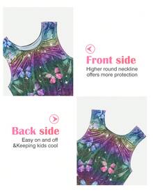 MENKEY Gymnastics Leotard - Various Styles - Children's One-Piece Style - Professional Tight-Fitting Suit - Bicycle Tight Suit - Suitable For Children's Clothing - Girl's Halloween - 藏蓝色 - 查看 3