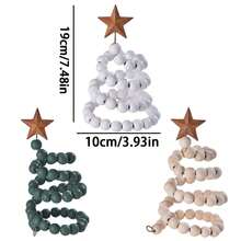 1 pieza Decoración navideña, Decoración de escritorio de árbol de Navidad de estilo nórdico creativo de madera