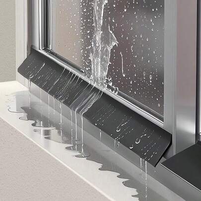 Tira selladora autoadhesiva impermeable para el borde de ventanas del hogar, deflector de agua para balcón, tablero de protección contra el agua