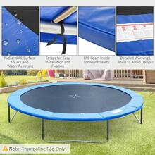SOOZIER 14FT Trampoline Pad Replacement, Φ168" Spring Cover, Water-Resistant Universal Round Trampoline Safety Pad, No Holes For Pole, Blue - Blue - View 4