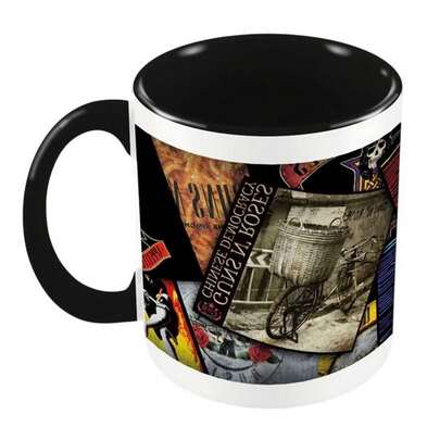 Guns N' Roses Albums Collage Inner Two Tone Mug (Multicoloured) - 100% Mixed - (PM10981)