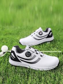 Herren Golfschuhe Neue Dicksohle Rutschfest Verschleißfest Niedrig-Top Rundkappe Drehverschluss Herren Profigolf Weiche Sohle Starker Grip Herren Profitrainingsschuhe Leder Wasserdicht Ölabweisend Große Größe 46 Bequeme Herren Sportschuhe