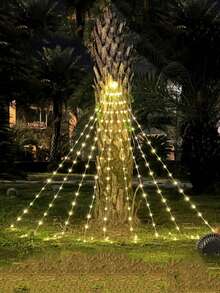 1 pièce de lumière de Noël intérieure et extérieure OSIDEN avec télécommande - Guirlande lumineuse de haute qualité alimentée par USB (192 LED/282 LED en option), indice de protection IP44 contre l'eau, 8 modes d'éclairage (constant, clignotant, dégradé, orage), télécommande infrarouge, décoration étoile au sommet convenant pour Noël, décorations de Noël pour la maison, décoration de pièce en hiver