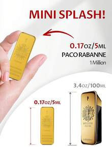 Paco Rabanne Xịt thơm 1 Million Parfum dành cho nam Nước hoa Parfum 3,3oz/100ml Hương thơm tươi mát, da thuộc, lưu hương lâu Bạn trai Chồng Cha Anh trai Sinh nhật Tiệc tốt nghiệp Du lịch Cắm trại Ngoài trời Trường học Chuyến đi khuôn viên trường Lễ hội Kỷ niệm Mùa thu Mùa thu Giáng sinh Vẻ ngoài mùa thu Sang trọng Sự tự tin Vua tiệc tùng - Nước hoa - Xem 5