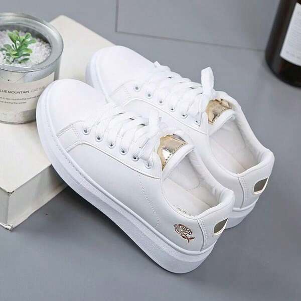 TENIS FEMININO CASUAL  Cortar e costurar    Casual    Amarrar    Casa