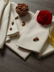 1/6/12 Stück Bauernhaus-Stil beige Leinen Servietten, geeignet für Bankette, Dining, Restaurants, Küche, Tischdekoration, atmungsaktiv und leicht, 40x40cm/45x45cm