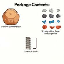 1pc Handmade Rock Texture Climbing Trainer - Portable Finger Strength Training Device With Non-Slip Grip And Realistic Rock Surface Texture, Available In Multiple Colors (Black, Gray, Blue, Orange, White) - Durable Fitness Ball For Indoor/Outdoor Use, Enhances Core Strength And Climbing Practice - Ideal Gift For Climbers, Gym And Outdoor Enthusiasts - Multicolor - View 10