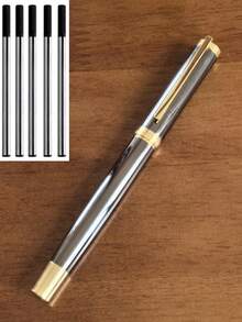 [Customized] Personalized Engraved Metal Business Office Ball Pen Gift Set With Refill, 2pcs, High Quality Ballpoint Pen For Daily Writing, Signature, Birthday, Father's Day, Thanksgiving, Christmas, Gift For Friends, Relatives, Leaders, Colleagues Back To School - Multicolor - View 74