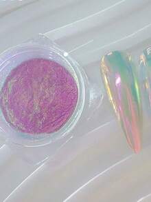 9pcs/Set Y2K Chameleon Nail Glitter Powder, Holographic Neon Iridescent Multifunctional Decorative Nail Glitter Powder - 彩色 - 查看 4