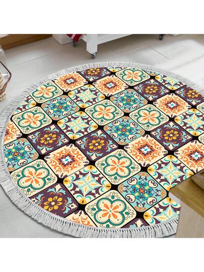 Pearl Digital Non Slip Printed Turkish Vloerkleed AL4020 Zachte Touch, Washable Tapijt Felt Backing Moderne ative Vloer Mat, Living Room, Bedroom, Bathroom, Hallway Or Entryway Available In Many Sizes Quick Drying, Highly Absorbent, Soft, Com Tafel Both Indoor Outdoor view 4