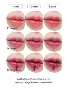 Rom&nd Romand DEWY FUL WATER TINT 04 CHILI UP，透气保湿膜，轻盈啫喱质地，虹膜般光泽，蜜桃茶啫喱光泽，玫瑰金珠光，冰霜薄荷光彩，迷你SOS补妆棒，纯素假日限量版，裸妆秘密武器，韩国化妆品，5.0克/0.18盎司 - 04 CHILI UP - 查看 12