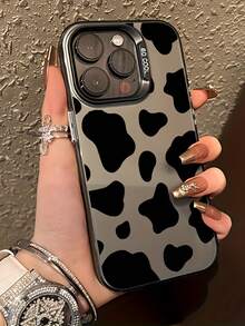 Funda de teléfono con estampado de vaca, estilo brillante y plateado, compatible con iPhone 15 Pro Max, 16/11/13 Pro/15 Pro/15/13 Pro Max, de material resistente a los golpes, compatible con iPhone 14/13/12, con cobertura completa compatible con iPhone 12 Pro Max - Multicolor - Ver 3