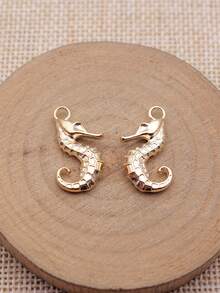 10pcs 23x11mm(0.91x0.43inch) Seahorse Charms Pendant For DIY Jewelry Making Necklace Keychain Phone Chain Bracelet Making Accessories Handmade Craft Making Findings