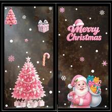 8 Sheets Of Adorable And Fun Pink Christmas Window Stickers - Santa, Snowman And Reindeer - Adorned, Essential For Indoor And Outdoor Holiday Decoration Christmas Decorations Christmas Decoration Christmas Decorations Home Room Decor Home Decor