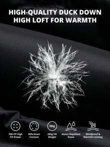 CAMEL CROWN Women's Outdoor Down Jacket Autumn And Winter 700 Fill Power Water Repellent Down Men's Thick Hooded Warm Puffer Jacket - Moon Shadow Yellow - View 5