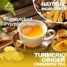 Turmeric, Ginger, And Cinnamon Tea, 30 Bags, No Additives, Turmeric, Ginger, Cinnamon, Square Bags, Easy To Brew, Easter, Warm And Comfortable, Caffeine-Free, Ceylon Cinnamon, Black Pepper Or Lemon Can Be Added For A Better Taste, Halloween Gift, Halloween Drink, Halloween Health Tea - Multicolor - View 4
