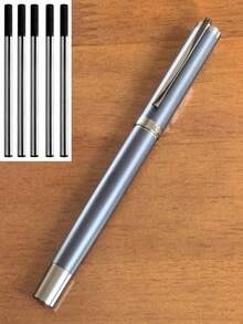 [Customized] Personalized Engraved Metal Business Office Ball Pen Gift Set With Refill, 2pcs, High Quality Ballpoint Pen For Daily Writing, Signature, Birthday, Father's Day, Thanksgiving, Christmas, Gift For Friends, Relatives, Leaders, Colleagues Back To School - Multicolor - View 101