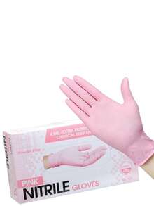100 Disposable Pink Nitrile Gloves; Suitable For Use In The Kitchen, Tattoo Parlors, Hair Salons, Pet Grooming, Nail Salons, And Household Cleaning. These Gloves Are Powder-Free, Ambidextrous, Custom-Fit, Comfortable, Durable, And Disposable. They Are Ideal For Household Cleaning And Hygiene. Made Of High-Quality Nitrile Material, They Are Comfortable To Wear And Suitable For Both Home And Professional Use. (Unboxed)
