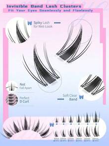 !! !Wispy Lash Clusters Extensions 180Pcs Anime Eyelash Clusters D Curl Manga Lashes Clusters Natural Look 8-16MM Cluster Eyelash Extensions Individual Lash Extension Pack,180448/470/640Pcs. Random Style.