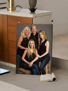 1pc Customized Canvas Wall Art, Frameless Poster, Cozy Indoor Framed Canvas Painting, Valentine's Day Gift, Wedding Memento, Mother's/Father's Day Gift, Personalized Commemorative Gift, New Year Decor - Multicolor - View 8