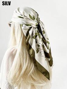 1 件 90 厘米佩斯利图案方形围巾，可作为头巾、头巾或头巾日常使用，头巾、发带、头带非常适合装扮您的外观 - 彩色 - 查看 9