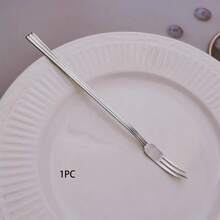 Tenedores de cena de mango largo de acero inoxidable, tenedores gruesos y duraderos para pasta, ensalada de verduras, frutas de cafetería, utensilios de cocina, adecuados para el hogar, restaurante, hotel, tienda de fideos, McDonald's, fiesta, cafetería, vuelta al colegio, regalos de Navidad