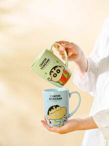 CRAYON SHINCHAN Ceramic Mug With Handle, Cute Cartoon Coffee Cup, Reusable, Suitable For Home, Holiday Parties And Outdoor Gatherings - Multicolor - View 8