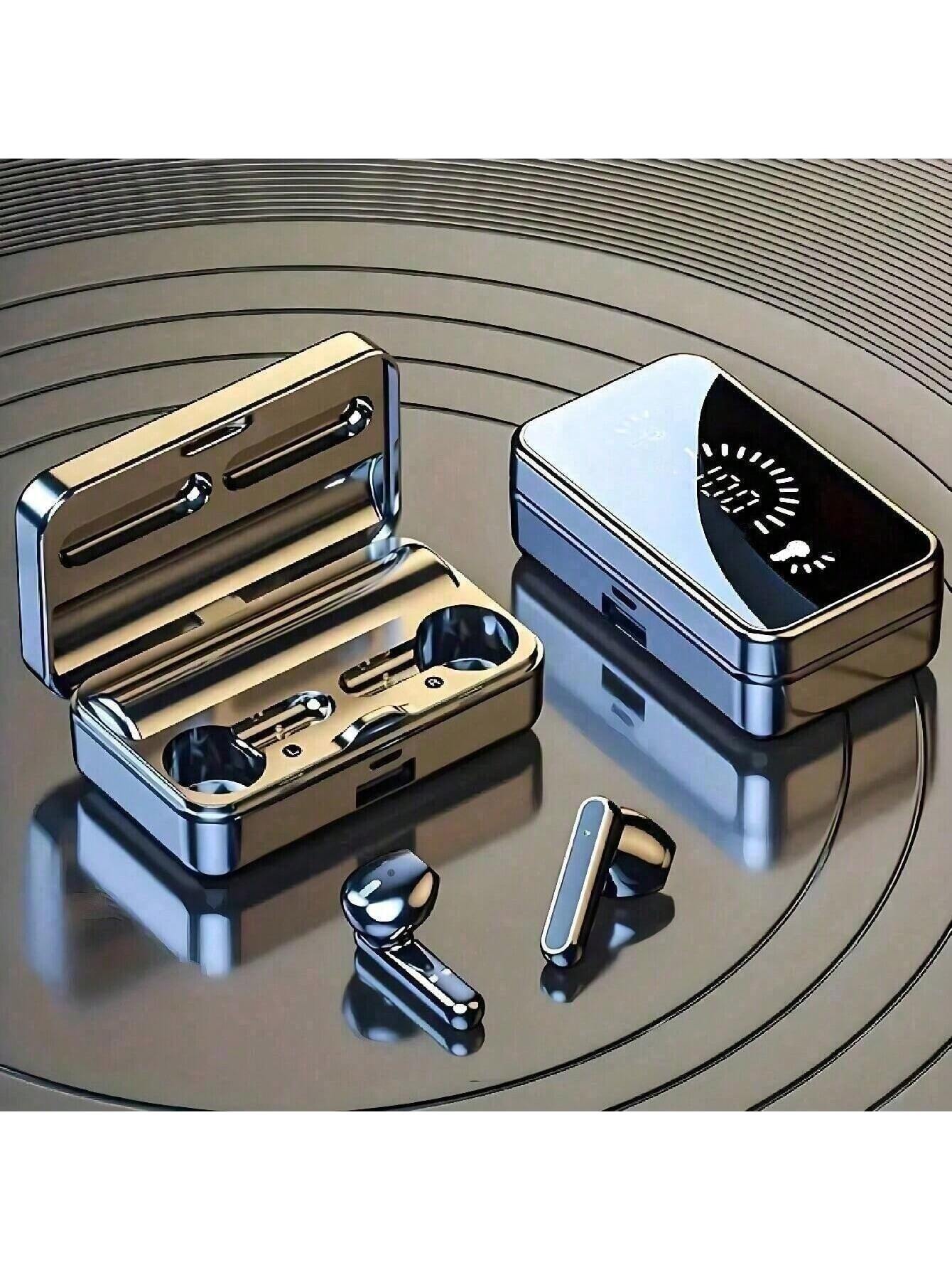 سماعات أذن لاسلكية داخل الأذن مع علبة شحن بشاشة لي...