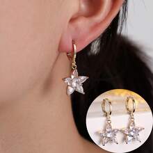 1 Pair Luxury Floral Earrings, Exquisite Niche Design Earrings Suitable For Daily Wear, Dates And Other Occasions To Add An Elegant Charm